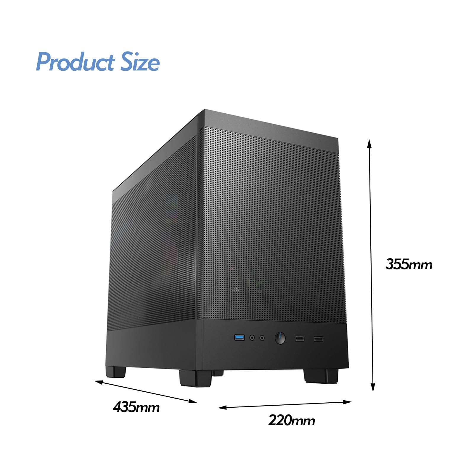 Obudowa Komputera Mid-Tower Panel Boczny Ze Szkła Hartowanego(White)