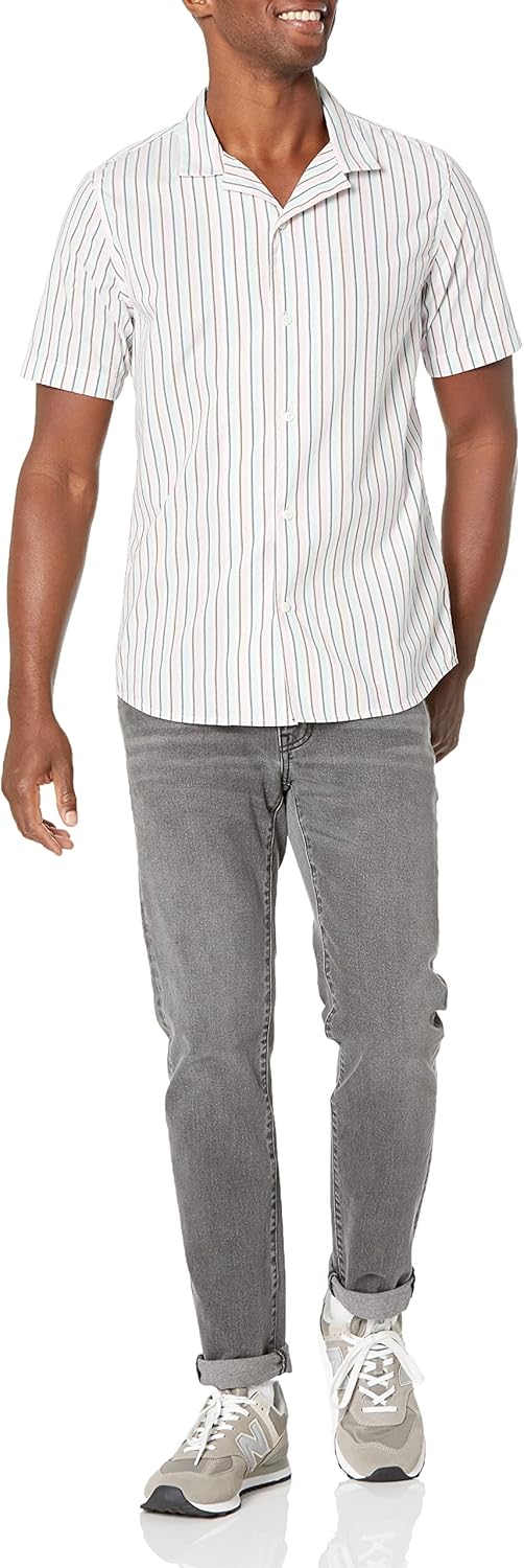 Amazon Essentials Mens Vacation Cotton Resort Shirt, Slim-Fit Short Sleeve - Image 3