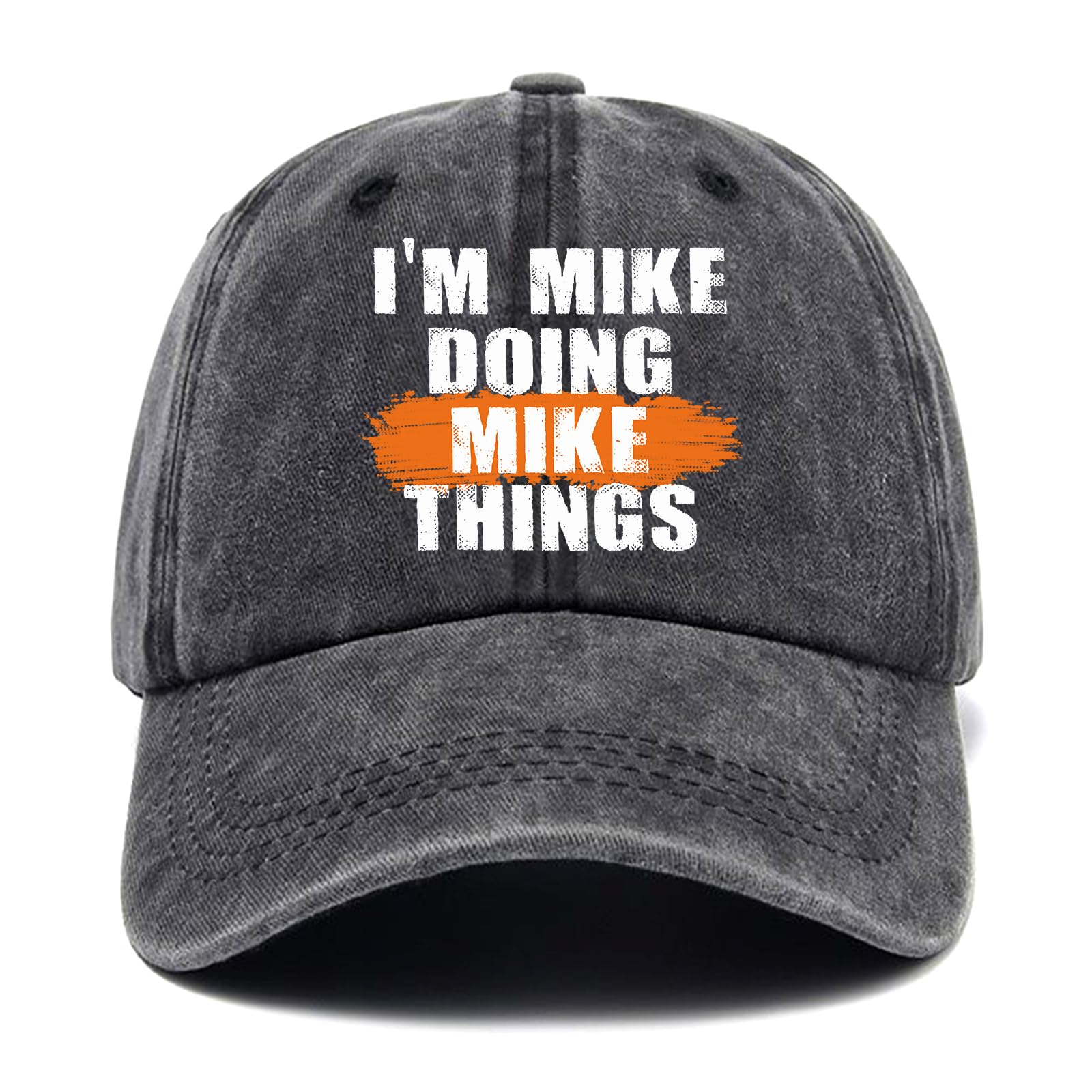 Jxubeuro I'm Mike Doing Mike Things,Funny Baseball Cap,Funny Hats,Men Dad Hat,Adjustable Cotton Baseball Cap for Men Black