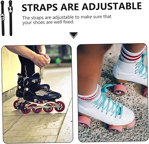 Miniatura 8 de VANZACK 2 correas de patinaje para niñas y niños, accesorios para niñas, correa de patinaje, zapatos de patinaje de energía, ajustables, patines de