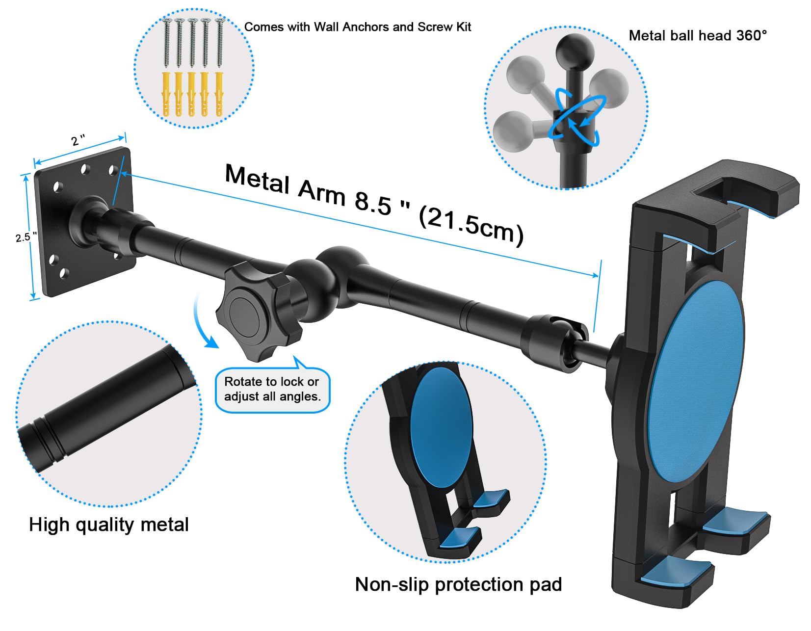 iPadアクセサリー STEELIE WALL MOUNT KIT FOR TABLETS 51DWGlc8bBL.jpg_BO30,255,255,