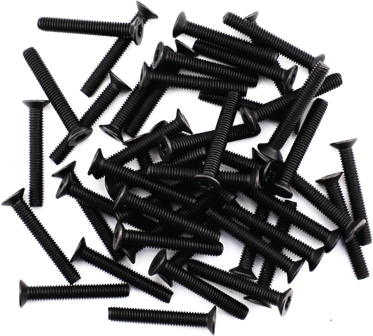 VanEssential Venture L-Track Machine Screws 304 Stainless Steel Torx Drive M6-1.0 x 40mm Black - 50pcs