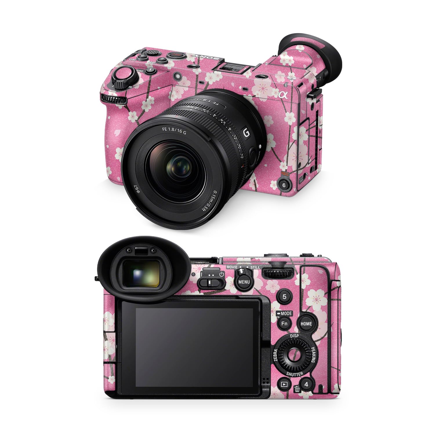 Glossy Glitter Camera Skin Compatible with Sony FX2 Digital Camera (2025) - Sakura Pink - Premium 3M Vinyl Protective Wrap Decal Cover - Easy to Apply | Crafted in the USA by MightySkins