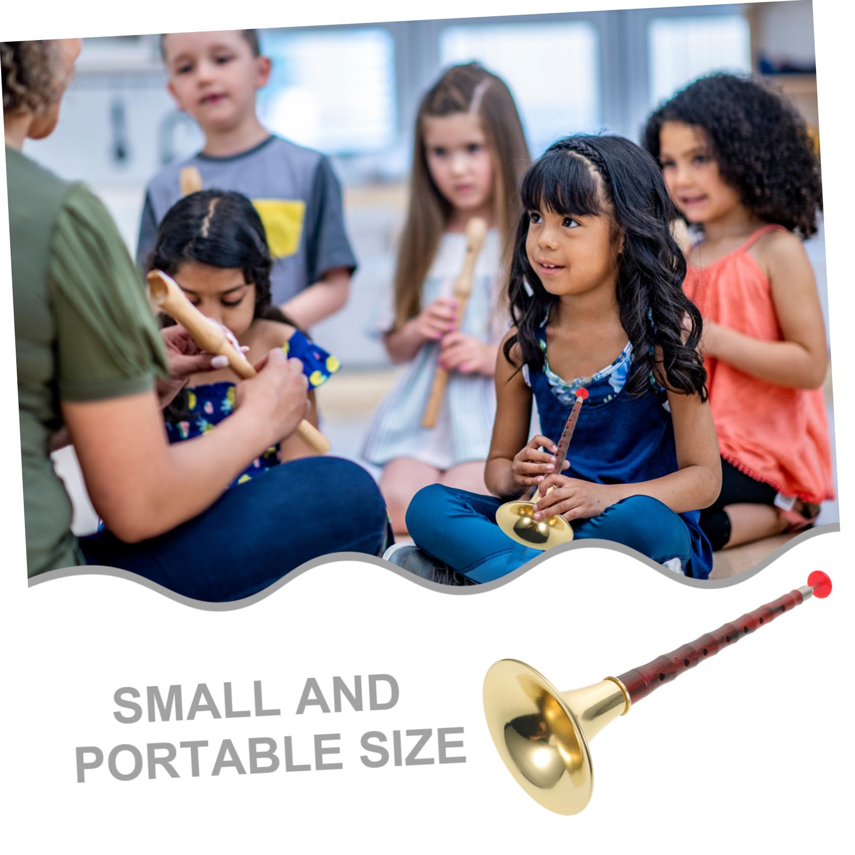 ifundom Suona Portatile in Resina Abs Resistenza con Finitura Legno e Bocca Dorata Strumento Cinese per Pratica Musicale Folkloristiche