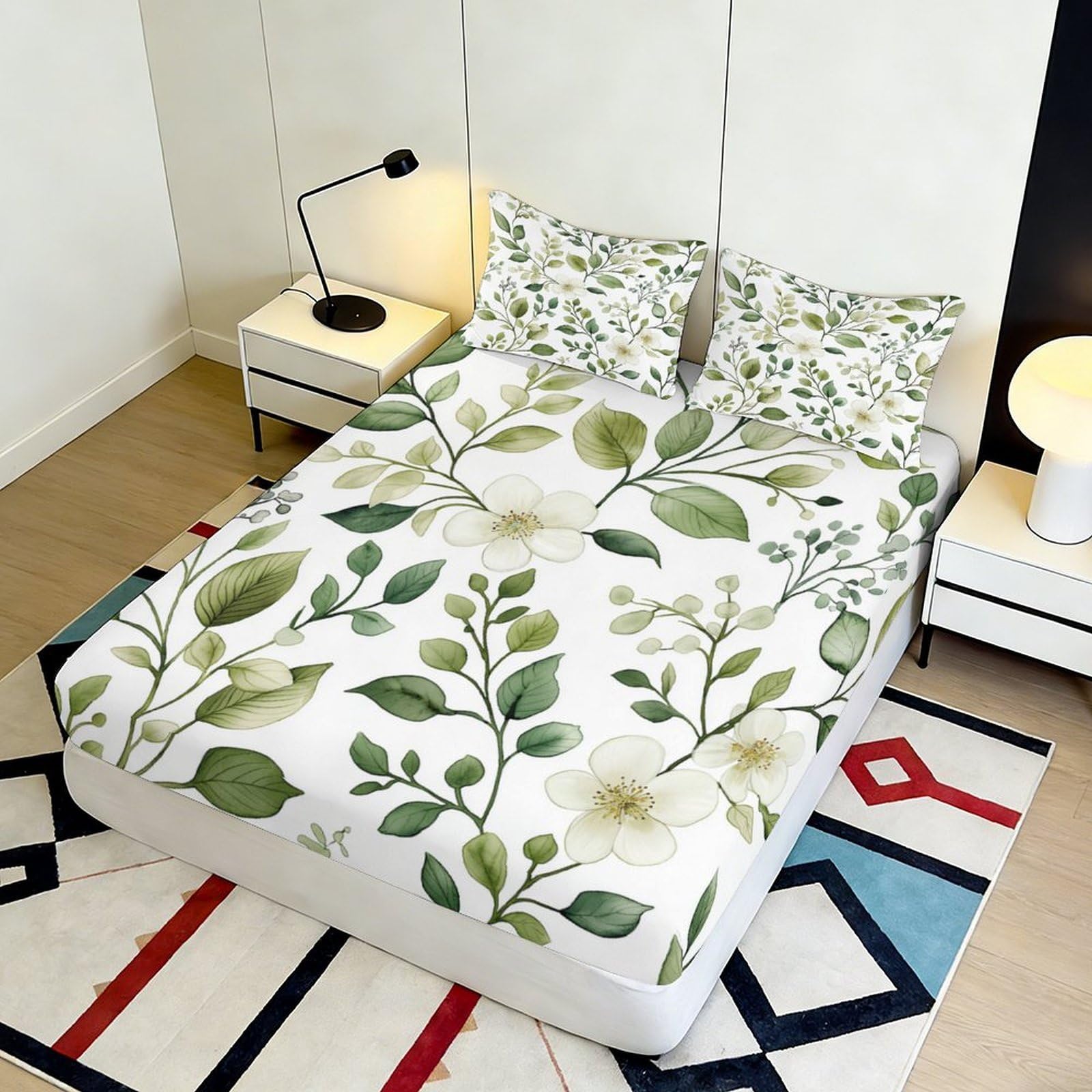 3D Printed Collie Motiv Mattress Cover, Microfaser Bed Sheet, rutschfest
