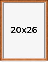 Vista 233 de Marco marrón de 18 x 24 pulgadas, marco de madera maciza de nuez de miel, ancho de moldeo de 0.875 pulgadas, profundidad de rabo de 0.875 pulgadas