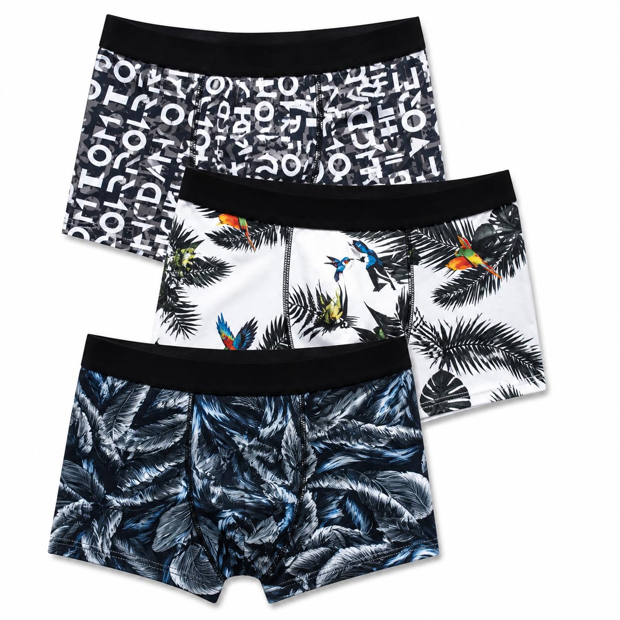 viva plast Men's Extra Thin Elastic Underwear Long Comfortable Ice Silk Breathable Comfort Brief-Boxer-Trunks Imported Material Multicolour (in, Alpha, M, Regular, (Pack of 3))-picture-22
