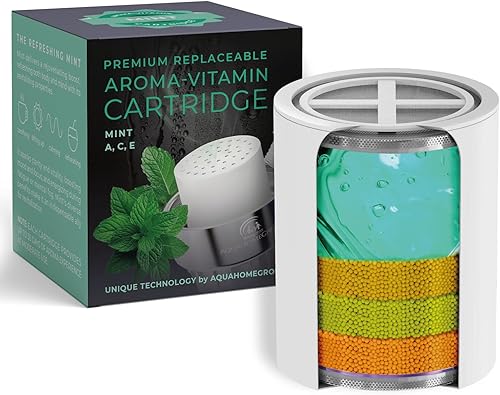 AquaHomeGroup Cartucho de repuesto de filtro de ducha con gránulos aromáticos (menta)