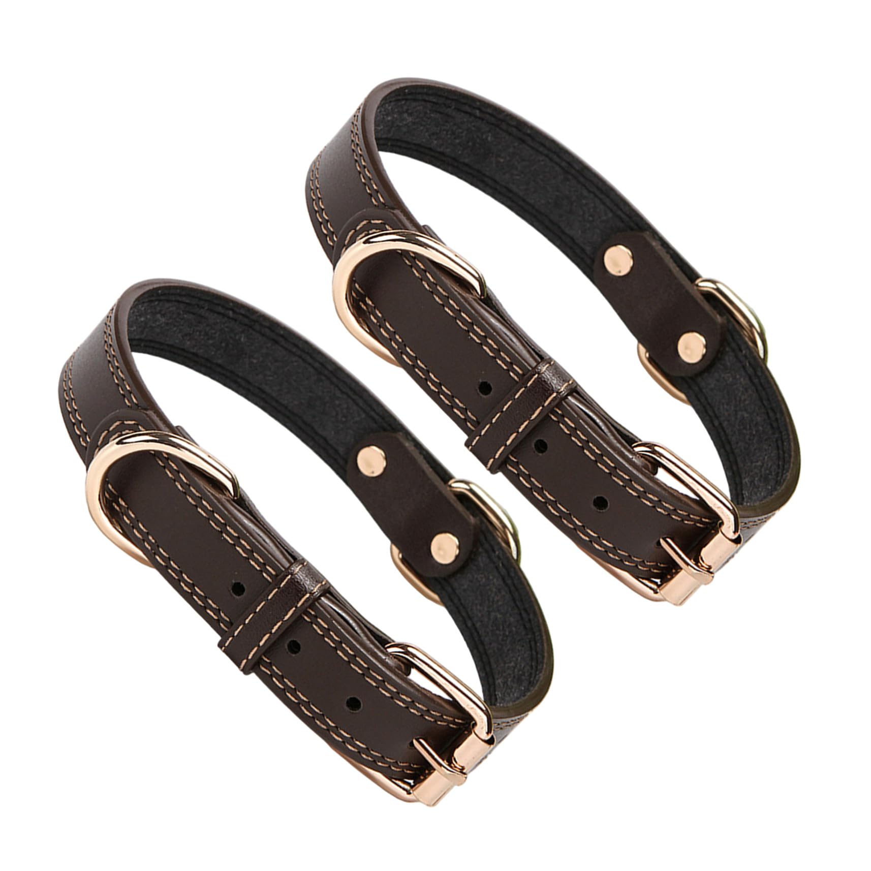 Collier pour chien cuir pour la promenade confortable des petits chiens