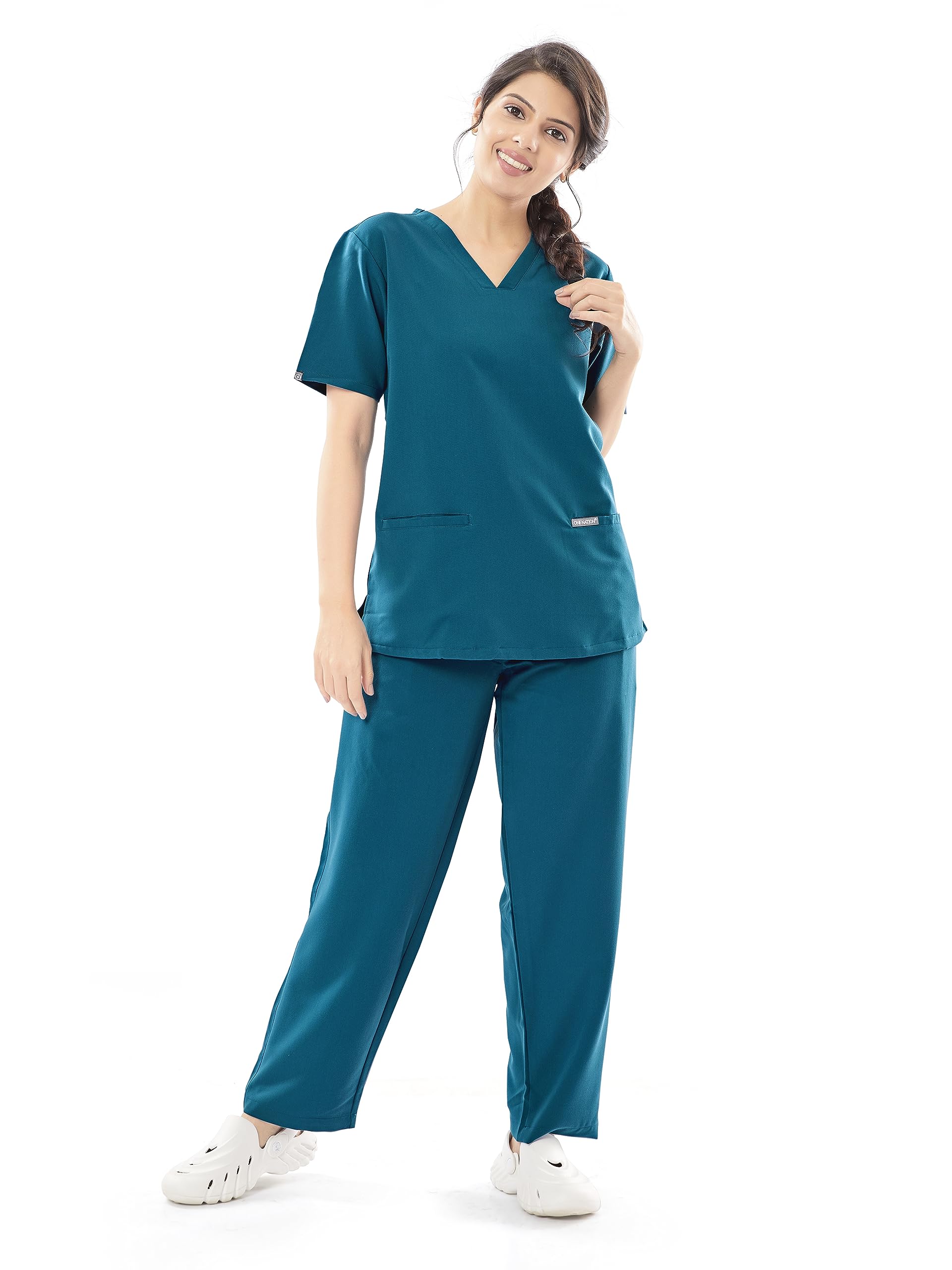 One Nation Raven V Neck Scrub Set For Women - Teal Green L (B0CH4M835L) Amazon Price History, Amazon Price Tracker