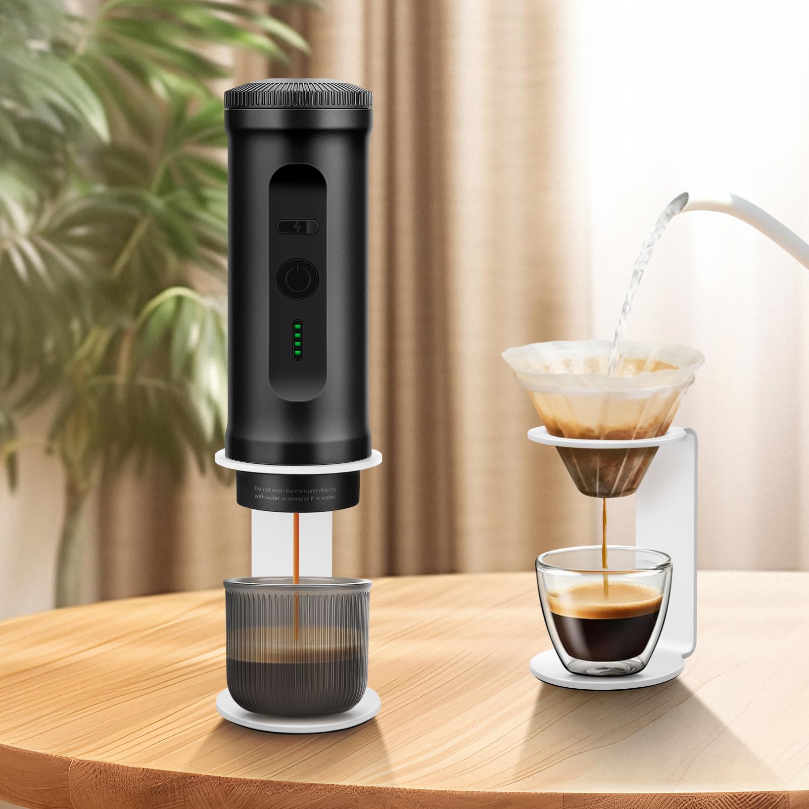 Support d'égouttement pour café, support de filtre à café infusé à la main, support de filtre à café avec base, convient pour machine à expresso portable ICARE KF-JN-01 et CF-H03Pro