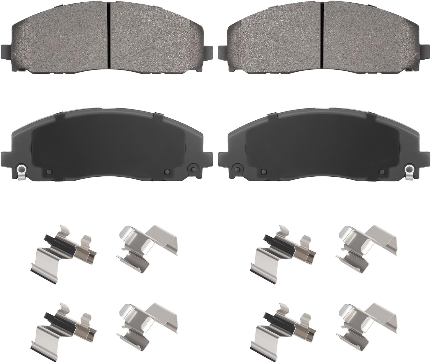 Front Semi-Metal Brake Pads for Dodge Grand Caravan 12-20, for Chrysler Town & Country 12-16, Pacifica 17-24, Journey 12-20, for Jeep Gladiator 20-23 (Only fit with Dual Piston Front Caliper)