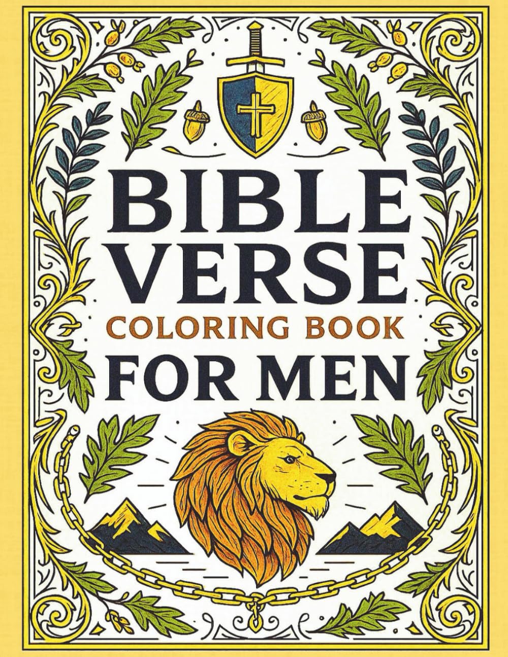 Bible Verse Coloring Book for Men: Christian Devotional Psalms: Inspiring design with Scriptures for Adult Prayer, Reflection, and Inspirational - Large Print
