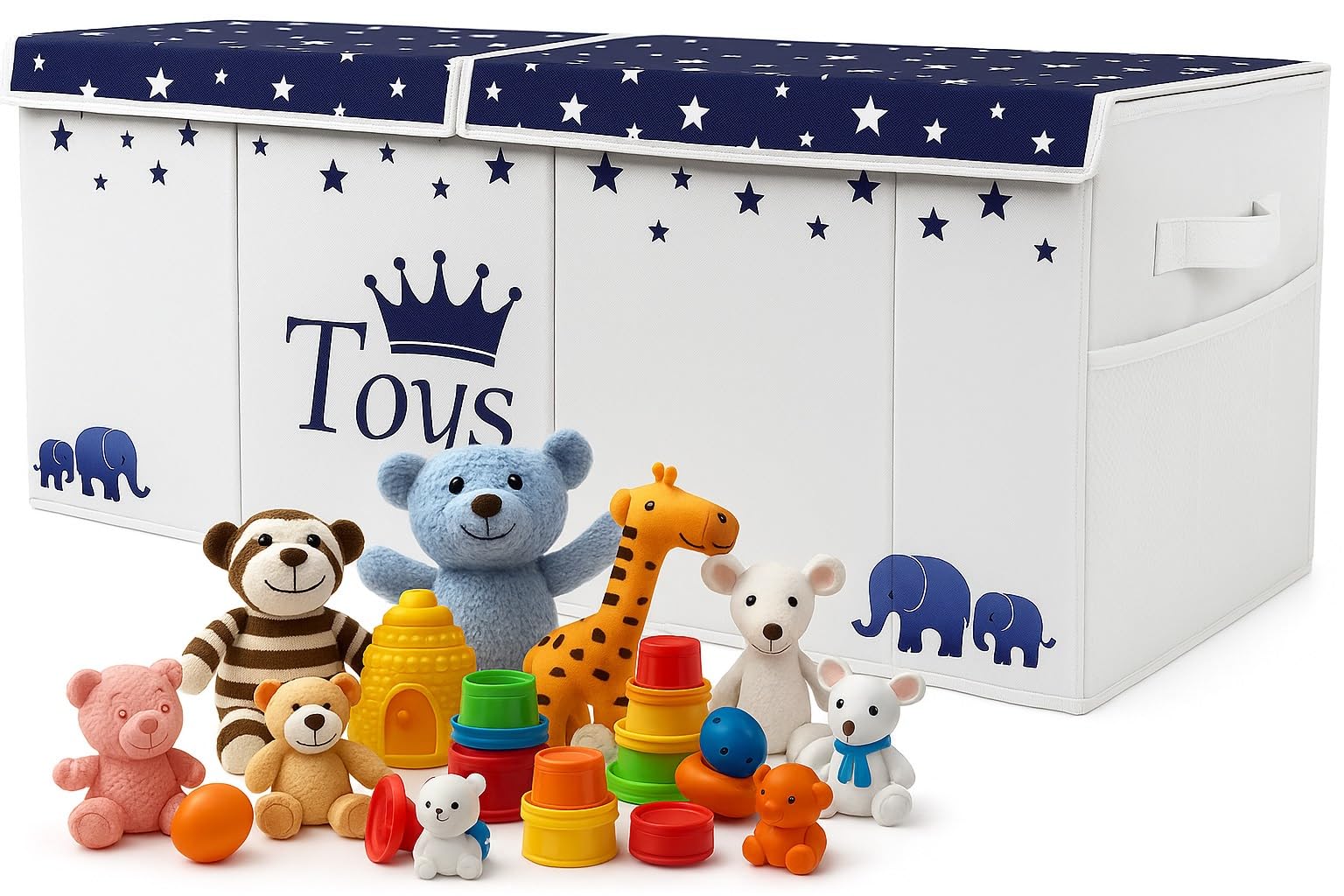 Extra Large Toy Box for Boys - Toy Storage Organizer For Living Room with Lids - 40