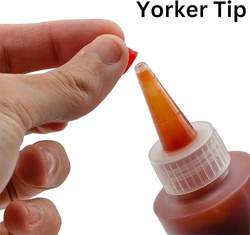 Miniatura 7 de Botellas de plástico para apretar (paquete de 6), multiuso, para manualidades, arte, cola, tela o decoración de tortas y más