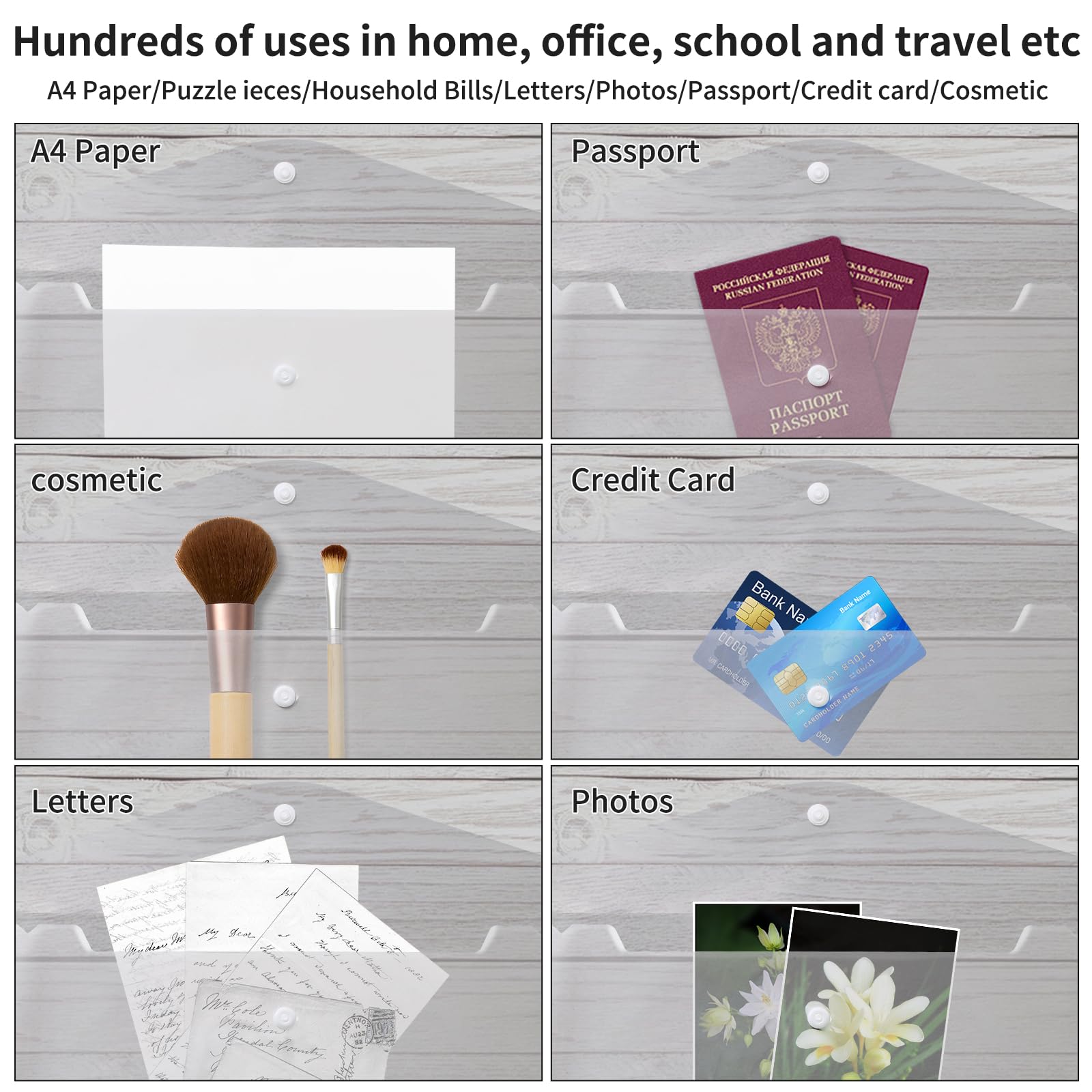 CRESZZLE 20 fundas plastico a4 transparente, plasticos archivador, folders transparentes a4 - Utilizado para la vida diaria y viajes, adecuado para estudiantes, profesores, etc.