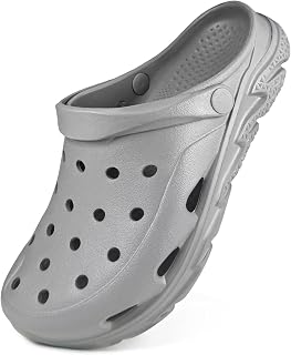 Mens Womens Garden Clogs Shoes with Arch Support, Unisex Adult Classic Slip On Slides Sandals Outdoor Beach Pool Slipper