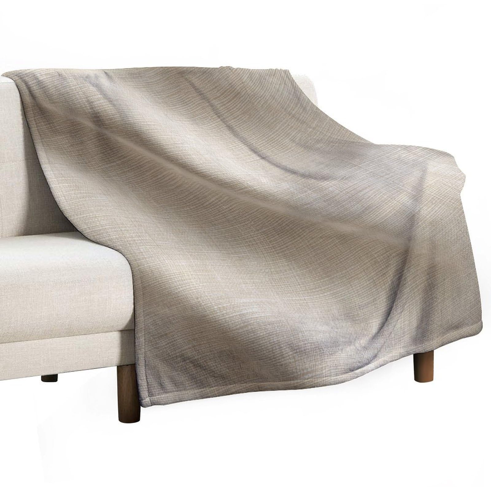 Jubonexis Ivory Fabric Texture Anti Pilling Throw Blankets Cozy Durable Blanket for Bedroom Living Rooms Couch Sofa Bed 130x150cm(50x60in)