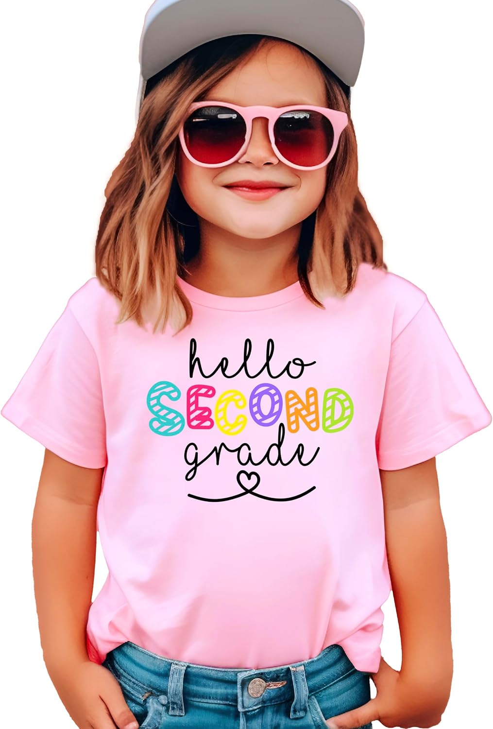 Olive Loves Apple Hello 2nd Grade First Day of School Gift Back to School T-Shirt Back to School Shirts and Raglans