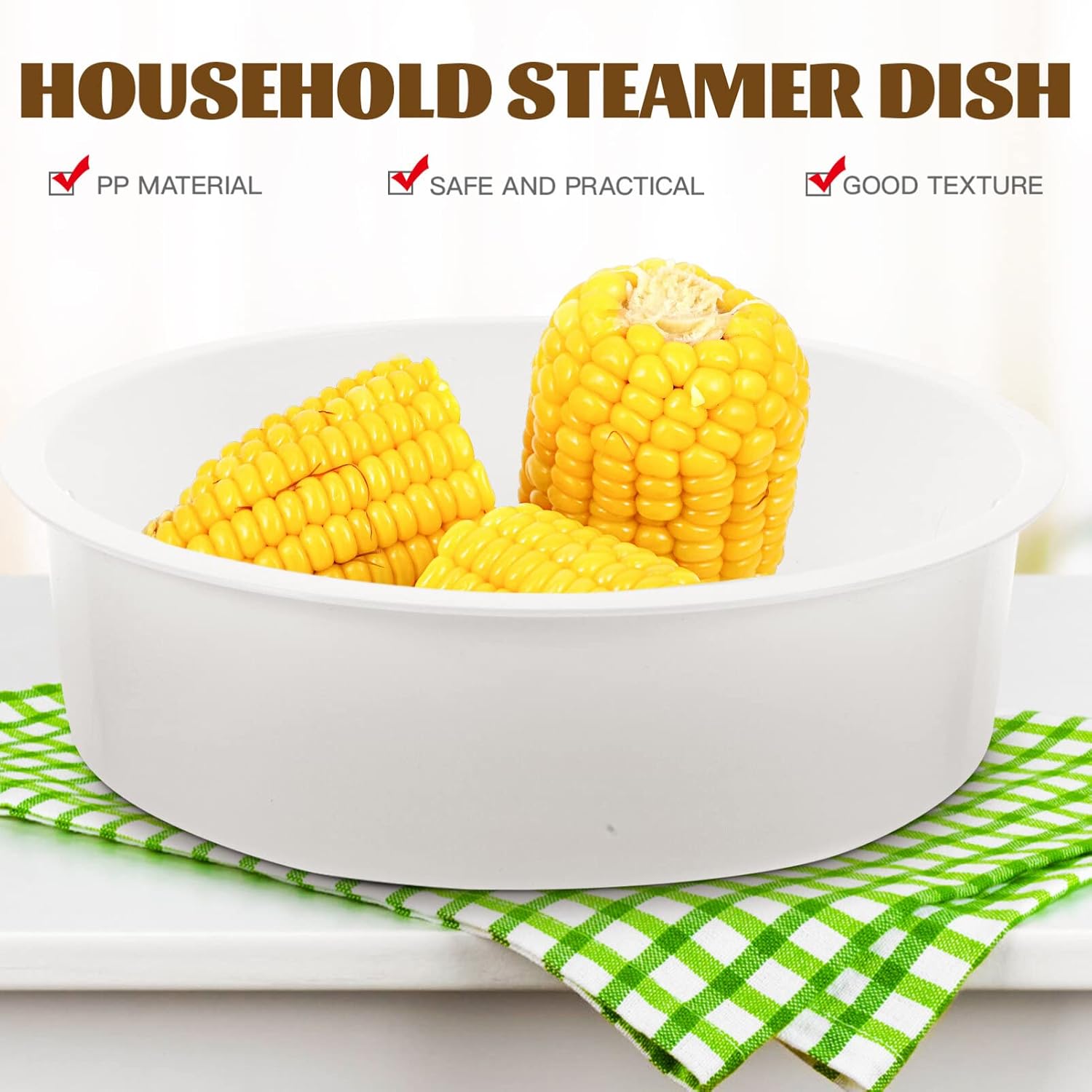 Kichvoe Basket Plastic Steaming Rack Vegetable 5L Steaming Stand for Rice Cooker Warmer Kitchen Cookware-8.5 * 2.4Inch