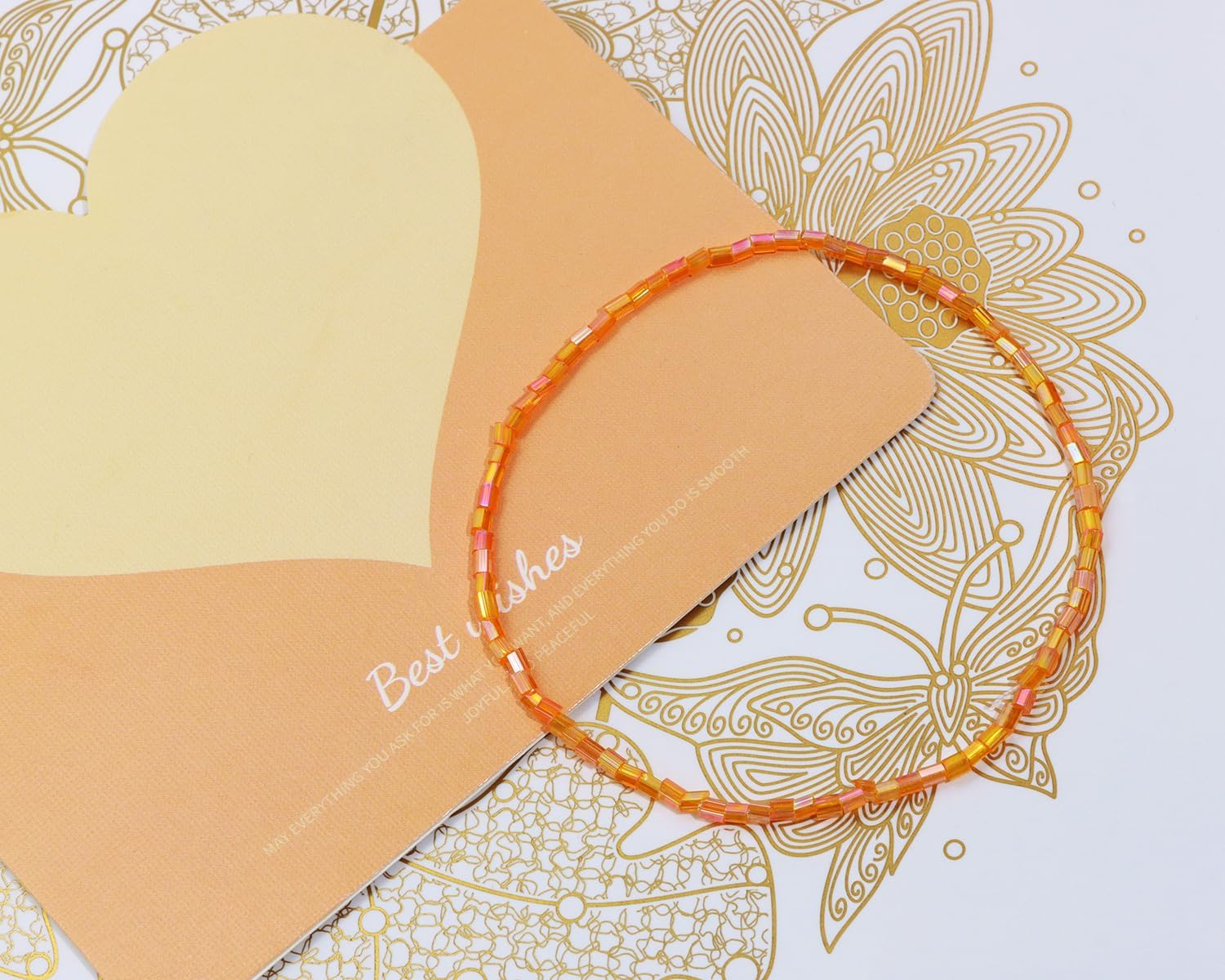 Glass Bugle Tube Mini Seed Beads 1400Pcs/30g 2 * 3mm Small Craft Loose Spacer Beads for DIY Bracelets Necklace Earring Jewelry Making (Orange) - Image 4