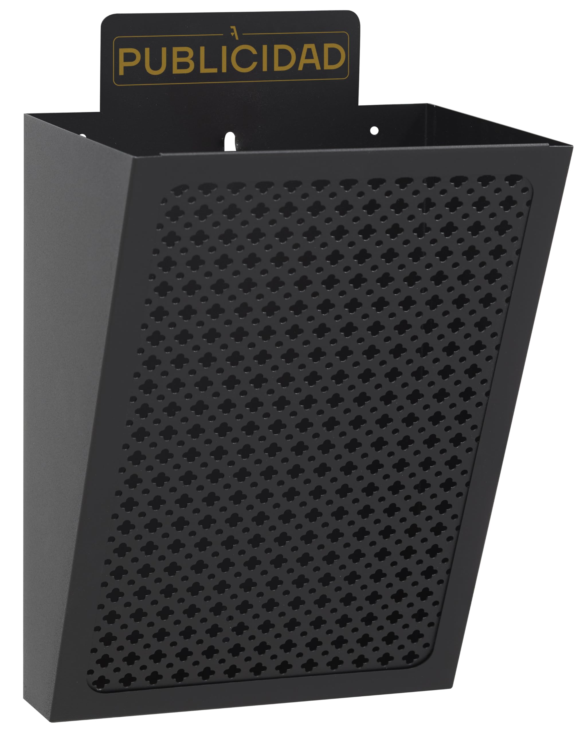 Arregui E2301 Cesta de Publicidad de Acero | 7,5 L | 30,5 x 22 x 19 cm | Negro