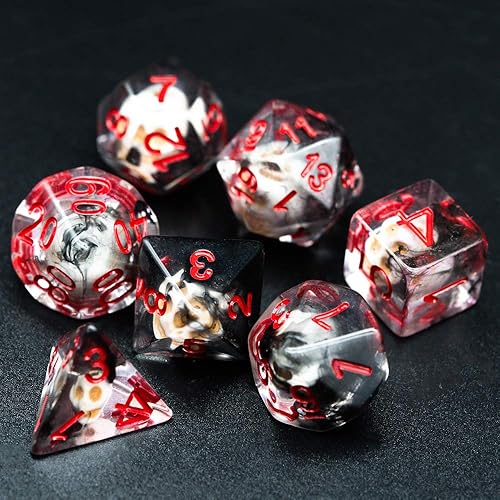 Miniatura 207 de UDIXI - Juego de dados poliédricos DND; juego de dados para Dungeons & Dragons, dados de calavera para DND, RPG, MTG y otros juegos de mesa