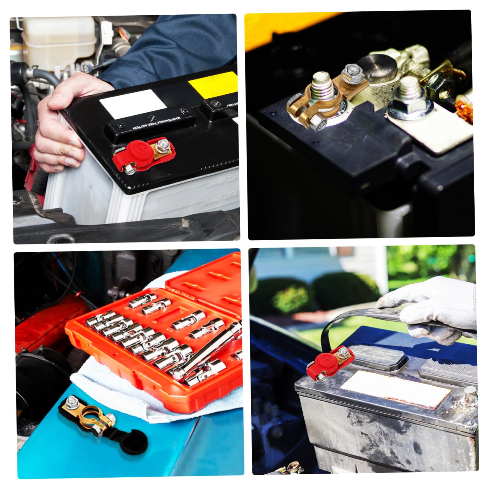 PRETYZOOM 3 Sätze Batteriespannfutter Set Autobatterieklemme Batterie Für Batteriepolklemme Auto Elektrische Anschlüsse Messing