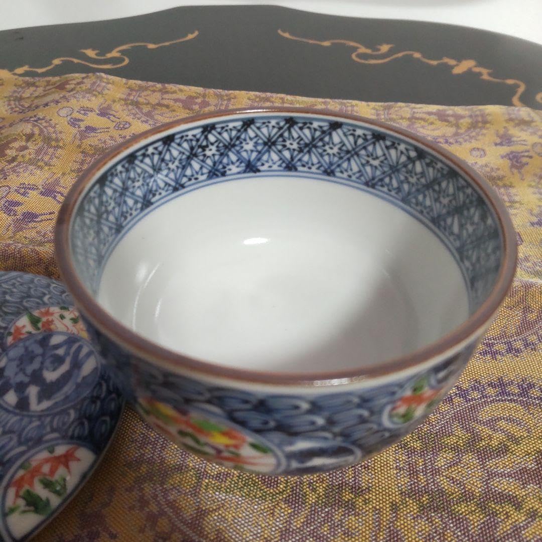 Amazon.co.jp: 京焼 清水焼 壹楽 祥瑞 蓋付 茶碗 湯飲み 壱楽 湯呑み 1