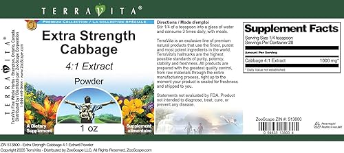 Miniatura 4 de Extracto de col extra fuerte 41 en polvo (1 oz, ZIN 513800)