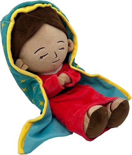 Miniatura 7 de Enhopty Muñeco de peluche de la Señora de Guadalupe con la bendita María, juguetes religiosos de Cristo, figura religiosa cristiana de peluche,