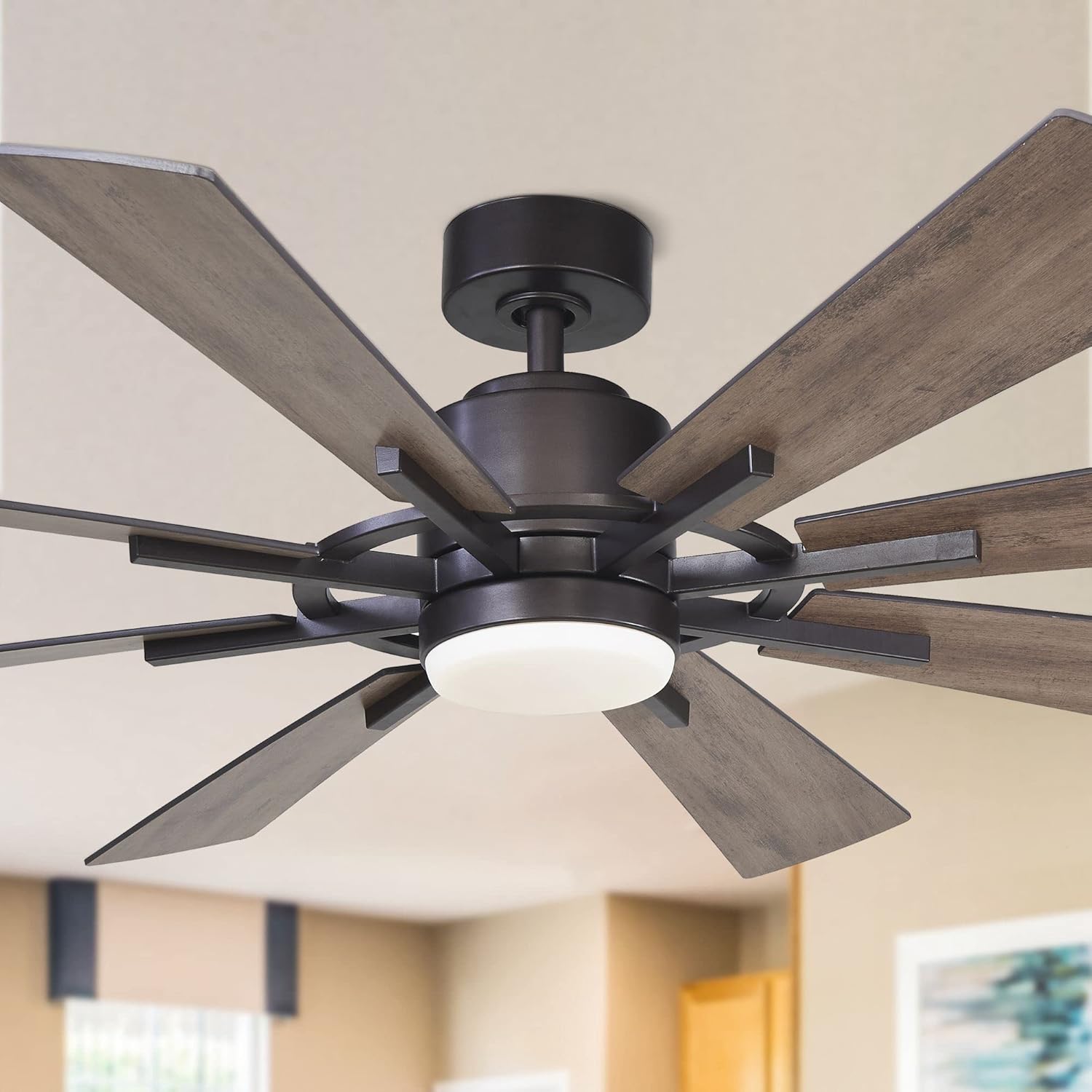 Parrot Uncle Ceiling Fans with Lights and Remote 60 Inch Farmhouse Ceiling Fan with