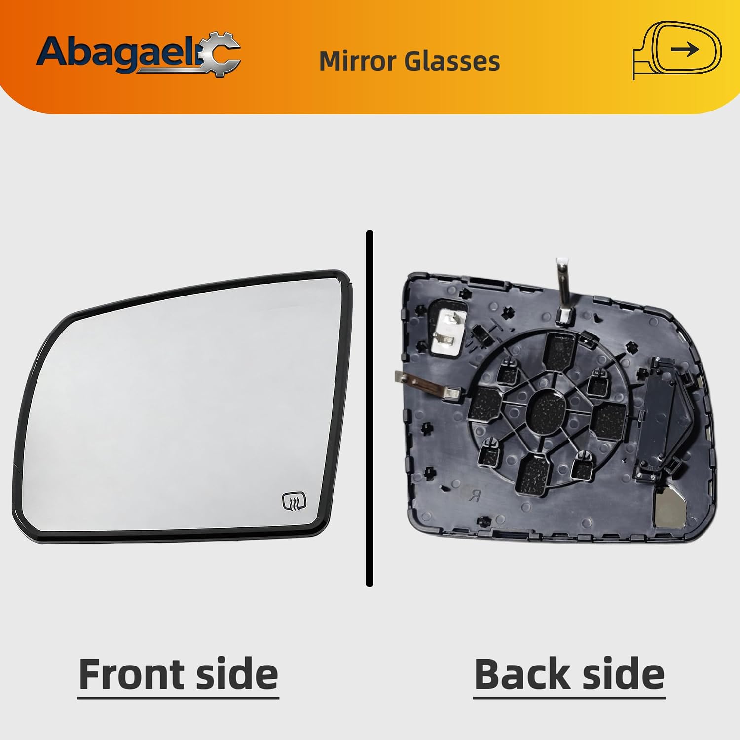 Driver Side Mirror Glass for 2007-2020 Toyota Tundra, 2008-2017 Sequoia, Chrome Plated OEM Left Side Rear View Mirror Glass, Anti-Scratch Wear Resistant Defrosting Mirror