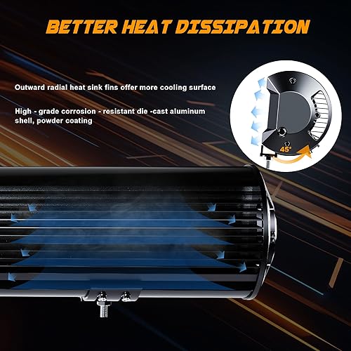 Miniatura 3 de ASLONG Barra de luz LED de 12 pulgadas, 72 W, estroboscópica intermitente blanco/ámbar con seis modos de inundación puntual combinada de luz de