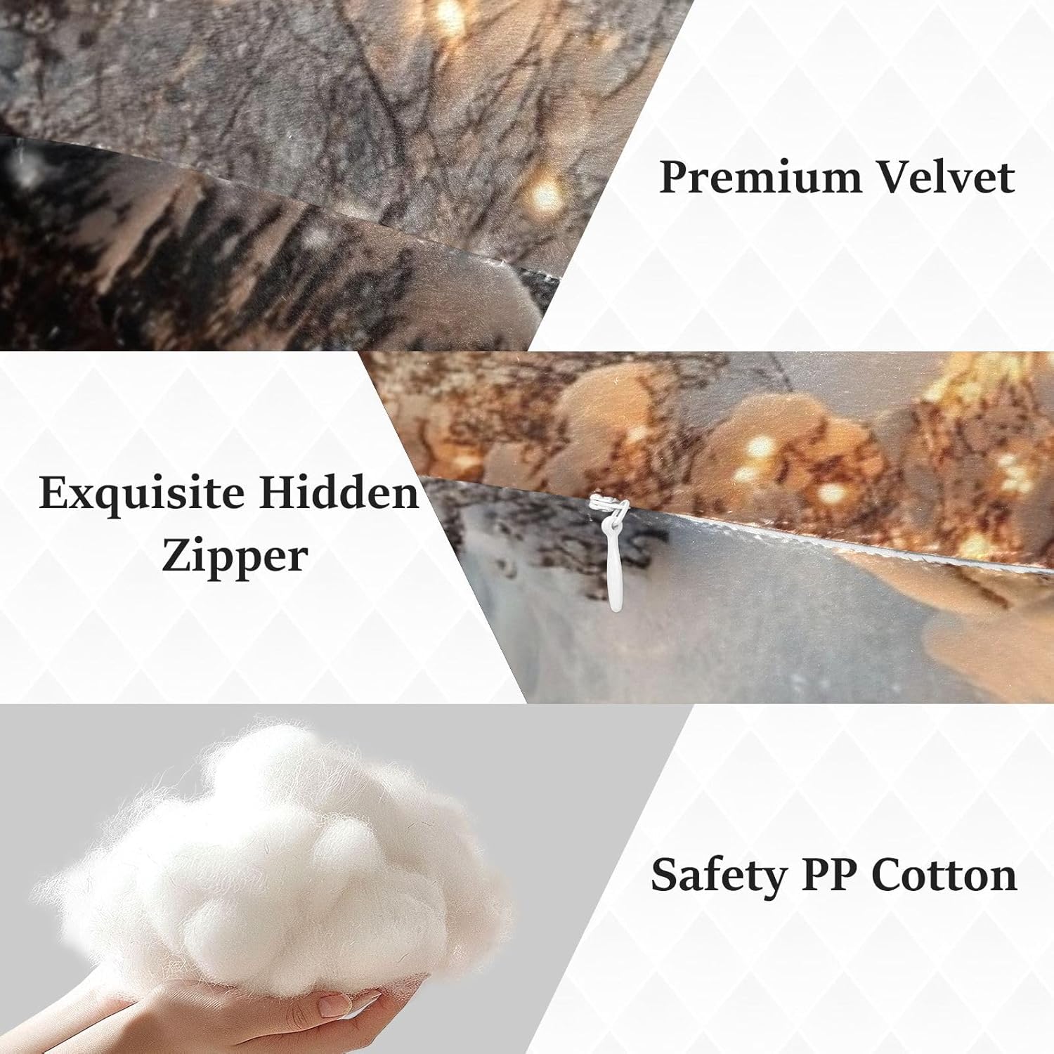 Snow Evening Human-Shaped Pillow Soft Body Pillows Washable Velvet Pillows for Anxiety Relief Sleeping Cuddling & Support