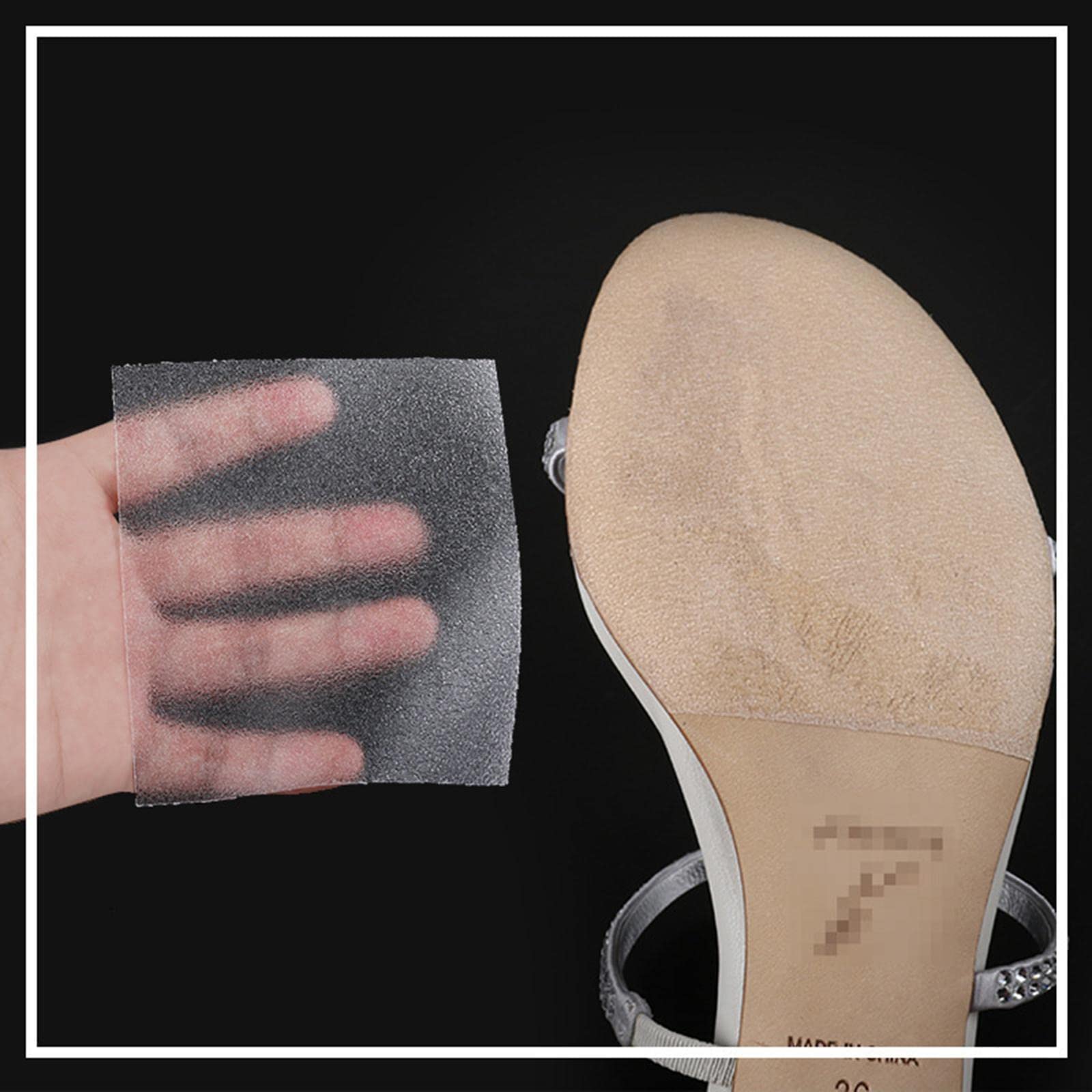 Adhesivo antideslizante para suela de tacón alto, color negro