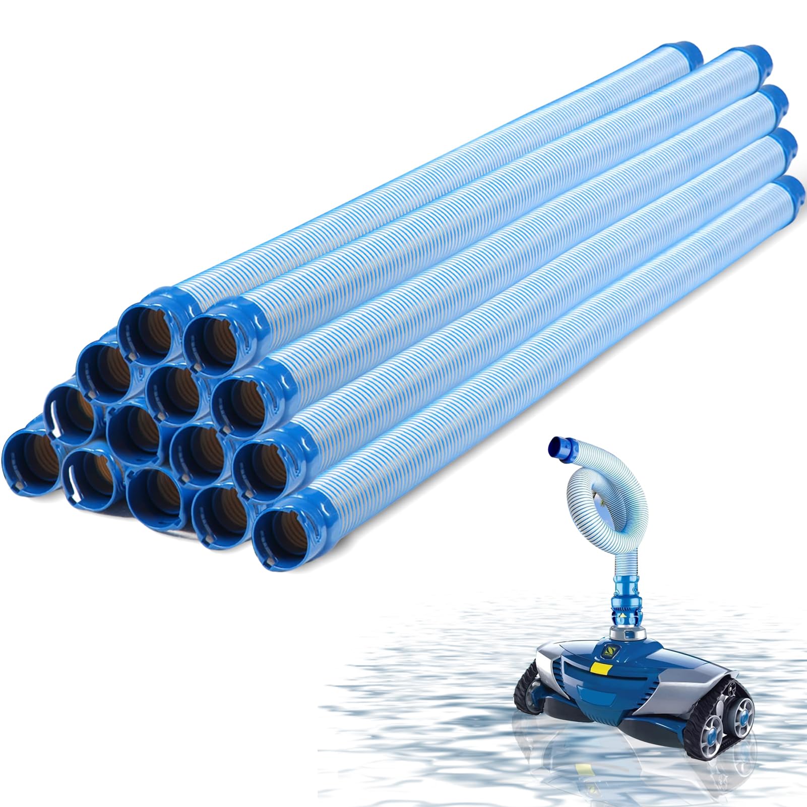 14-Pack Pool Cleaner Hose for X7 T3 T5 MX6 MX8, 39 in Swimming Pool Vacuum Hose Replacement Kit, R0527700 X38210S Twist Lock MX6 Replacement Parts