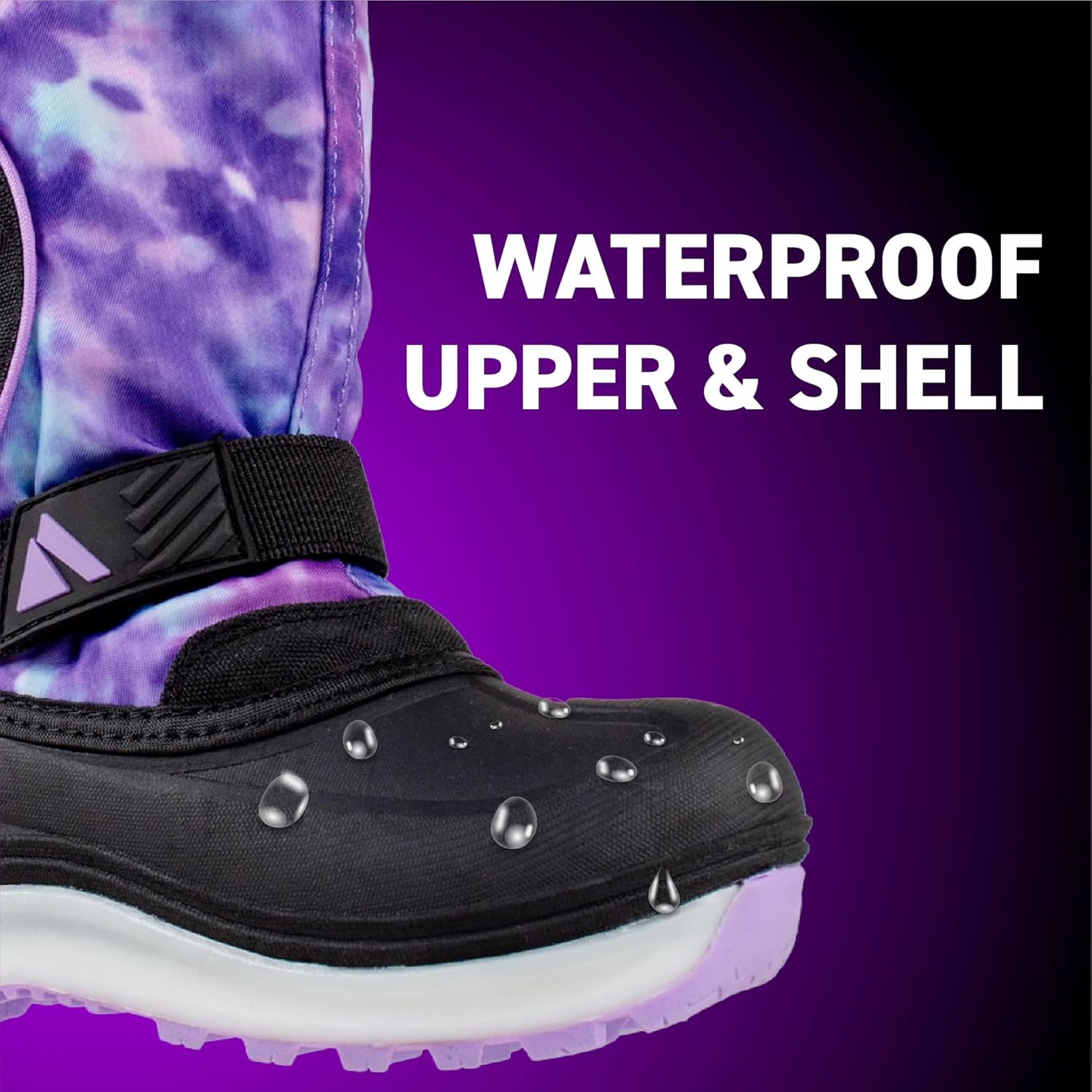 Absolute Nebula 4 Little Kid Light Up Snow Winter Boots, Warm, Insulated, Waterproof Shell