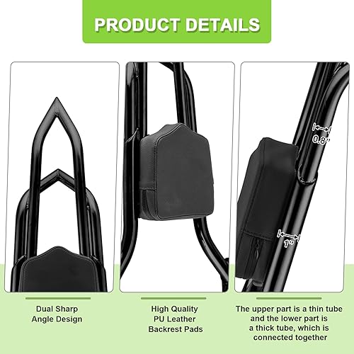 Miniatura 5 de Mofun Respaldo de pasajero desmontable de 28 pulgadas de altura compatible con Harley Touring Street Road Electra Glide Road King 2009-2025, negro