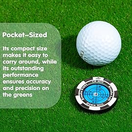 Prodigora SlopeMaster ProGreen Reader - Golf Ball Marker with High Precision Green Reading Aid Golf Accessories for Men Women (Black&SkyBlue)