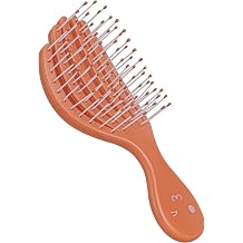 Ninabella Mini Detangling Hairbrush - Cute Colorful Octopus Detangle Brush - For Blow Dry or Brushing Wet Tangled Hair - Detangler Hair Brush - Small Hairbrushes - Orange