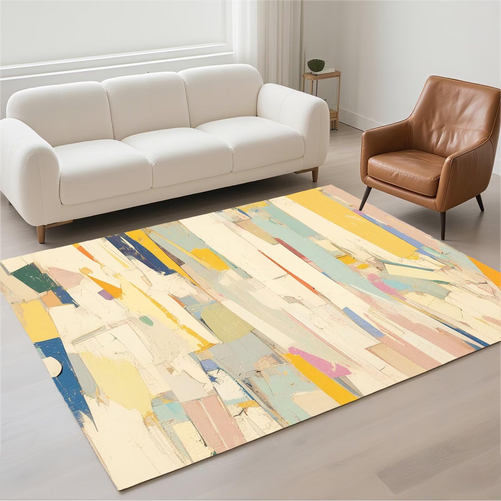 Tapis de couloir moderne lavable résistant aux glissades en pile bouclée 160x230