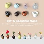 Mini Ceramic Vase for Fridge, Cute Tiny Plant Vase Fridge for Kitchen Refrigerator Office Locker Decoration with Flowers (8 Pack)