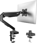 Acer Single Monitor Arm, 17 to 34 Inch Gas Spring Monitor Stand, Adjustable Desk Mount with VESA 75/100mm, C-Clamp/Grommet Base for 4.4 to 19.8lbs LCD Monitor