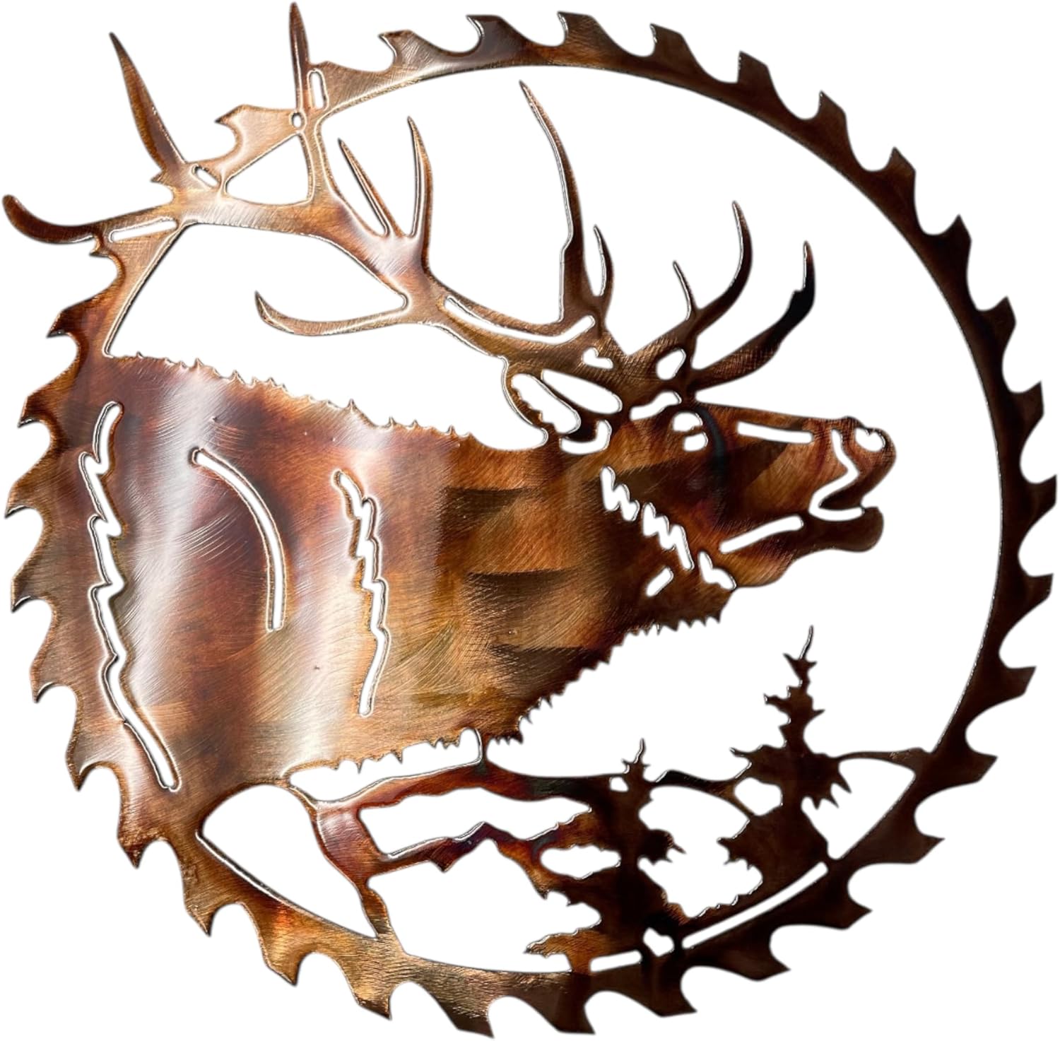 Elk In Arizona Saw Blade 14" x 15"