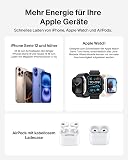Belkin UltraCharge Chargeur Induction 3 en 1 Qi2, Station de Charge Magnétique 25W, Chargeur sans Fil avec MagSafe pour iPhone 17, iPhone Air, Apple Watch, AirPods, Pixelsnap avec Chargeur 45W, Blanc - 9
