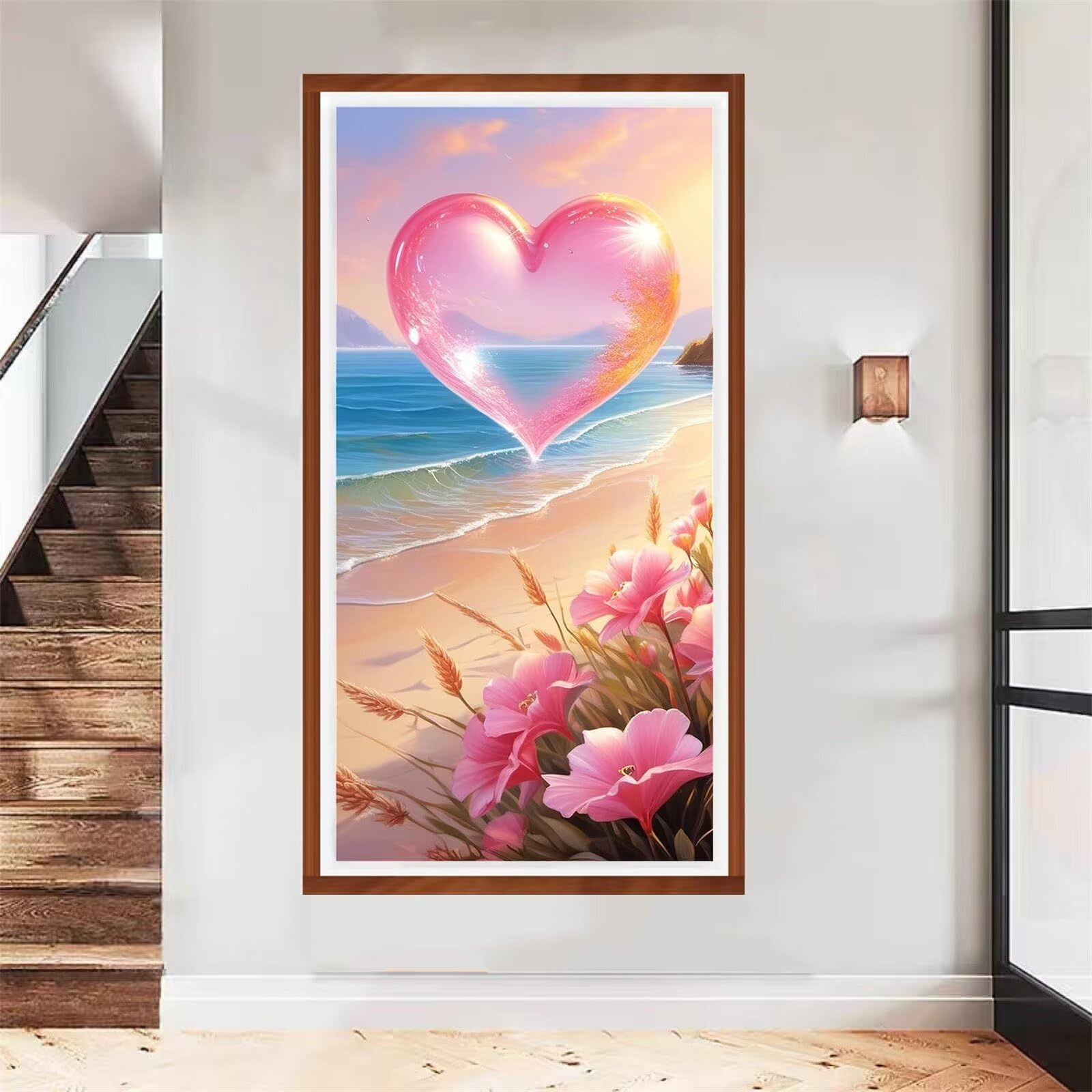 Kit peinture diamant 5D Noël XXL 80x160cm grand format avec broderie point de croix