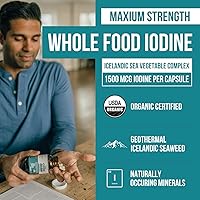 Vista 10 de Suplemento de yodo orgánico de complejo de vegetales marinos, forma de alimento integral y cruda - Complejo de yodo más minerales traza - Contiene