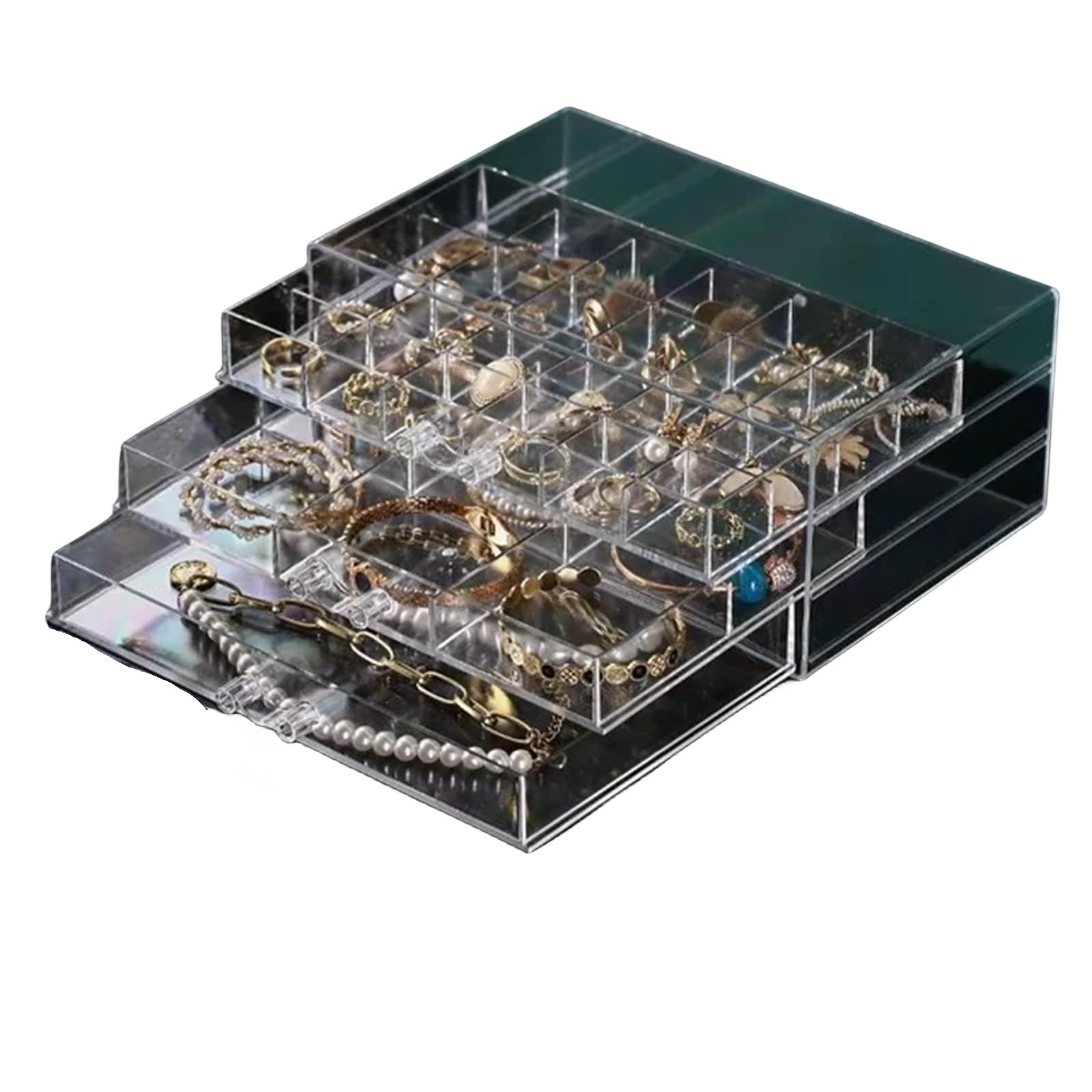 Organisateur de maquillage COELHO boîte de rangement bijoux multi-compartiments