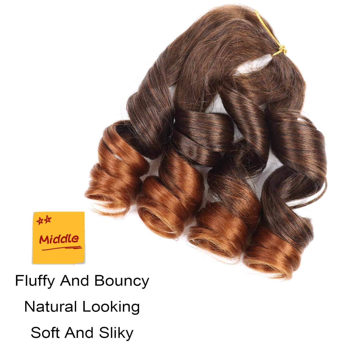 French Curly Braiding Hair 14 Inch 8Pack/lot Loose Wavy Spiral Curl Braids Crochet Hair Deep Wave Synthetic Extensions Pre Stretched Bouncy(T30#) - Image 3